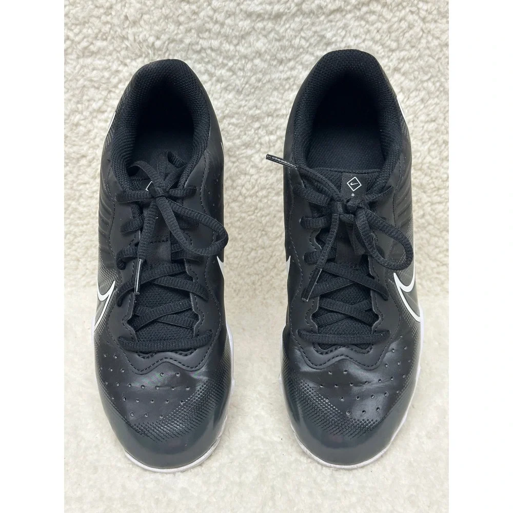 Nike Alpha Huarache Cleats Black White DJ6525-001 Youth 5.5Y
